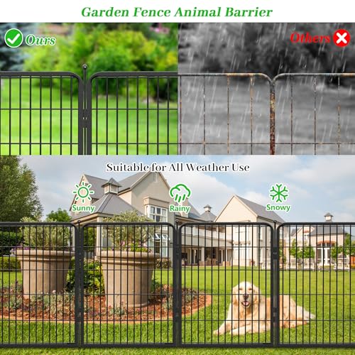 Decorative Black Metal Fencing Garden Fence with Gate