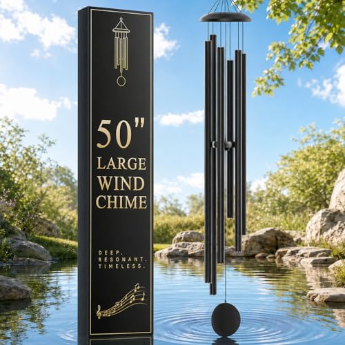 50" Extra Large Wind Chimes for Outside Deep Tone