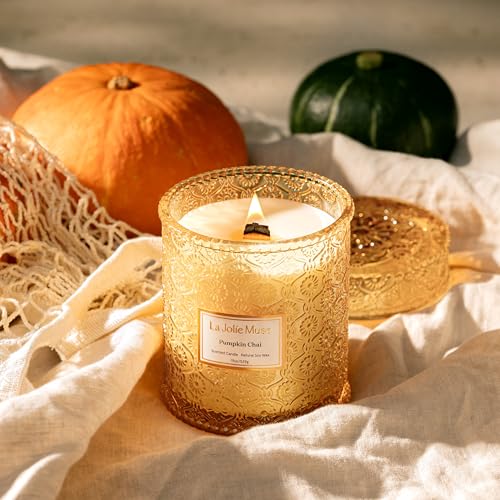 Pumpkin Chai Scented Candles for Home (19.4 Ounce)