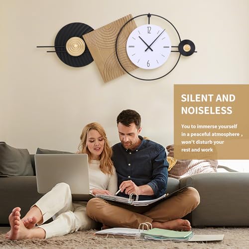 37.7X21Inch Large Modern Wall Clock