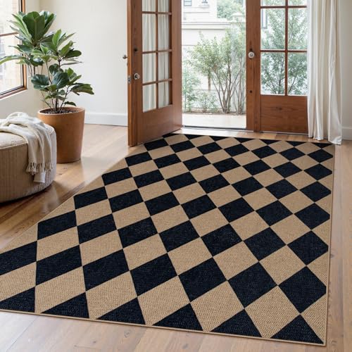 Checkered Easy Jute 5x7 Outdoor Rug