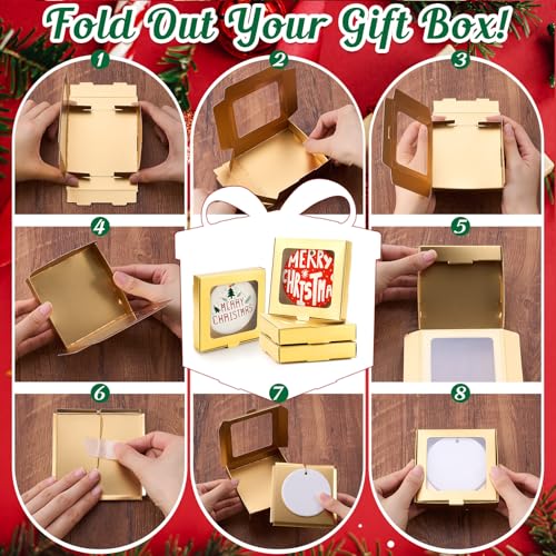 25 Pcs Christmas Sublimation Ornament Blanks Box (25 Count)