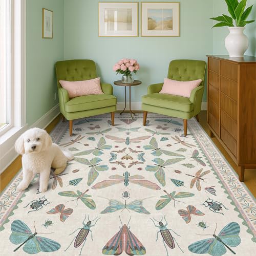 Green and Blue Nursery Rug 5x8 (40 Sq Ft)