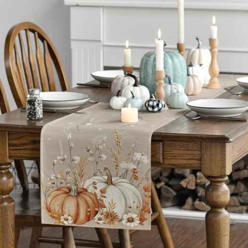 210 GSM Fall Table Runner Home Party Decor 13x120 Inch