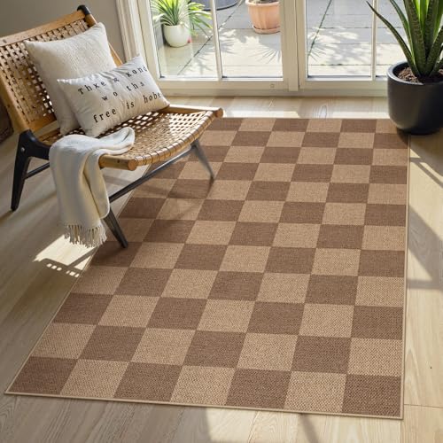 Checkered Easy Jute 3x5 Outdoor Rug