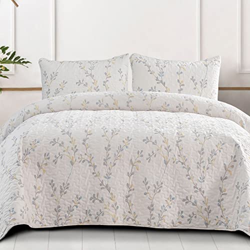 Reversible Boho Quilts Queen Size White