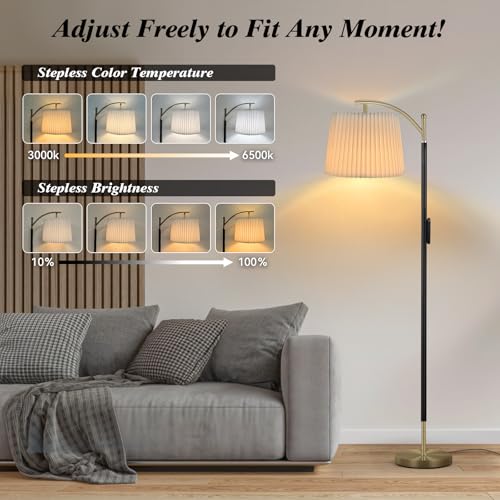 Floor Lamp with Remote for Living Room