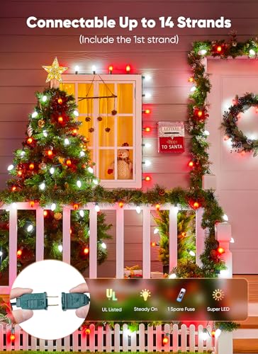 50Ft Christmas Lights Outdoor (50 Count)