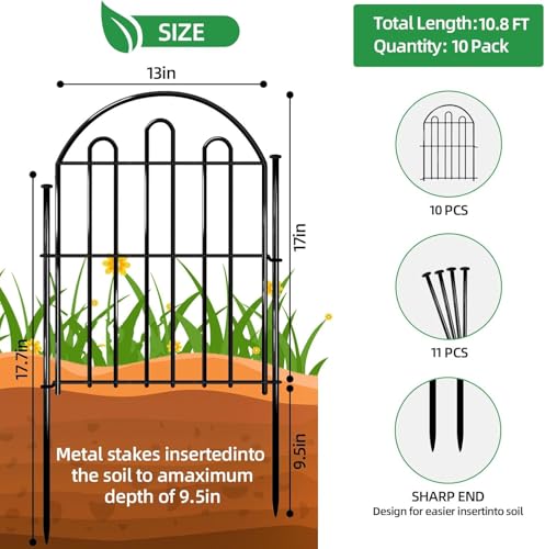 10 Pack Decorative Garden Fence (10 Count)