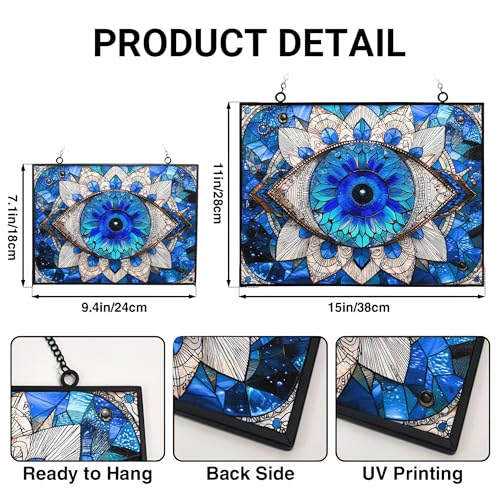 Rectangle Evil Eye Suncatchers for Windows