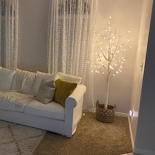 48 LED Lighted Birch Tree