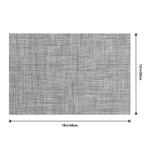 Linen Grey Placemats Set of 6 (6 Count)