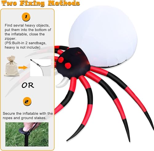 10FT Halloween Inflatables Spider Outdoor Decoration for Yard (10FT Spider)
