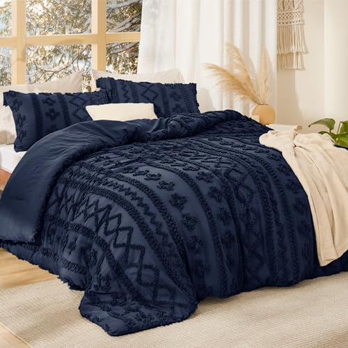Tufted Boho Comforter Set King Size