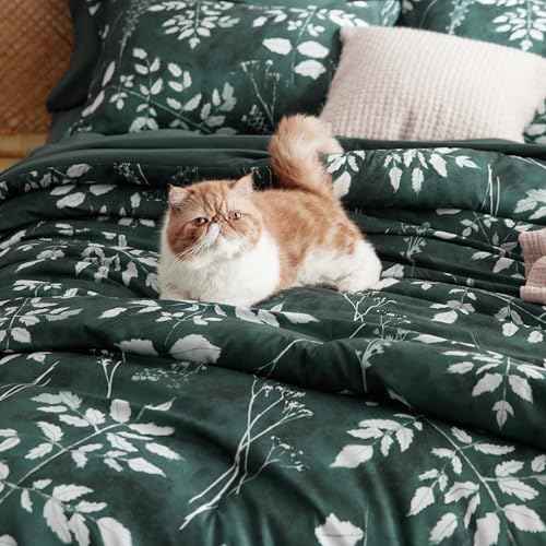 Floral Forest Green Comforter Set