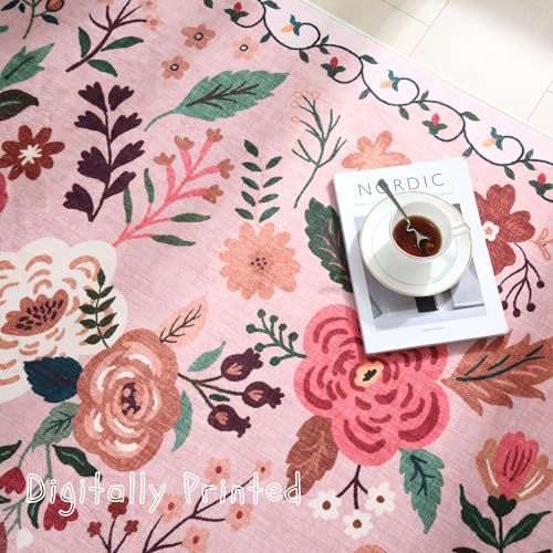 Round Area Rug 4ft Washable
