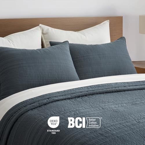 HOME 100% Cotton Modern Lines Quilt Set Queen Size