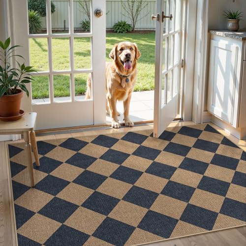 Checkered Easy Jute 3x5 Outdoor Rug