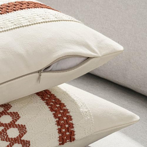 Set of 2 Fall Rust Decorative Lumbar Pillow Covers 12x20 (2 Count)