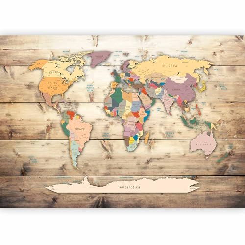 Wall Mural World Map 138x101 in (96.44 Sq Ft)