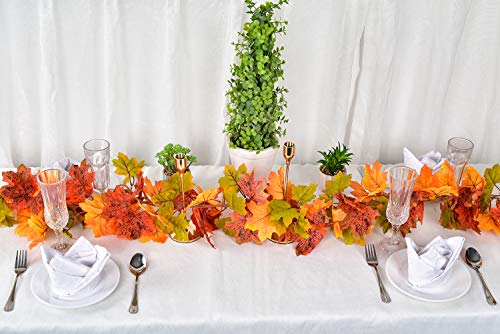 2 Pack Fall Maple Leaf Garland Artificial Maple Garland (2 Count)