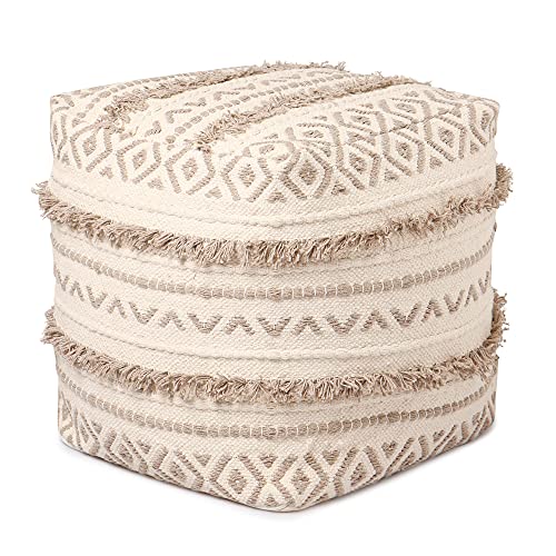 Pouf with Filler Cube Bean Bag Pouffe
