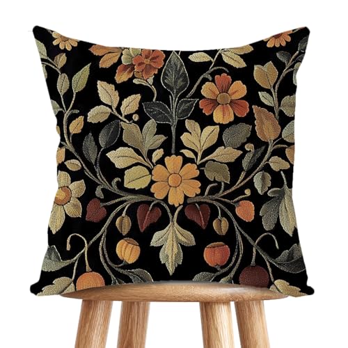 William Morris Abstract Vintage Print Floral Velvet Design Throw Pillow Covers Home Decor