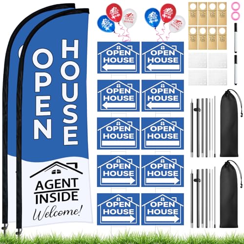 88 Pcs Open House Signs for Real Estate Agent Supplies (88 Count)
