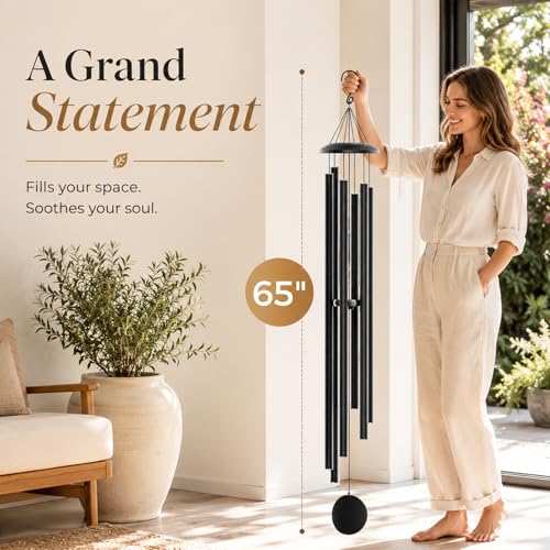 65" Extra Large Wind Chimes for Outside Deep Tone