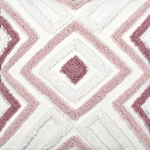 Boho Pillow Covers 18X18 Inch Boho Tufted Throw Pillow Covers Decorative Tassels Cushion Cover Farmhouse Pillow Case for Couch Sofa Bed Living Room Bedroom