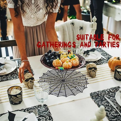 8 Pcs Halloween Spider Web Placemats (8 Count)