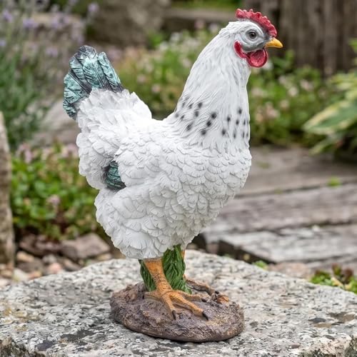 Farmhouse Rooster Statue Outdoor Garden Decor