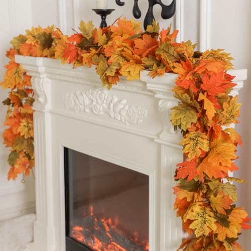 6PCS Orange Leaf Garland (33.6 Foot)