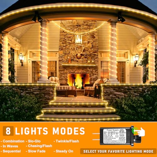 66FT 200 LED Rope Lights for Outside