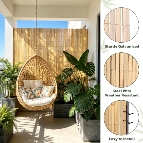 Natural Bamboo Slat Screening (84.5 Sq Ft)