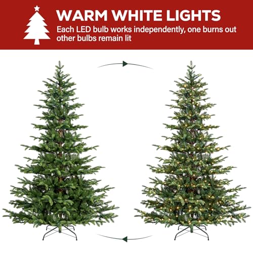 7.5 ft Prelit Sparse Christmas Tree with Realistic PE Foliage