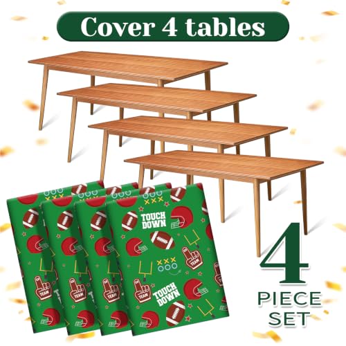 Football Tablecloth 4 Pack Super Bowl Party Supplies Game Day Decor