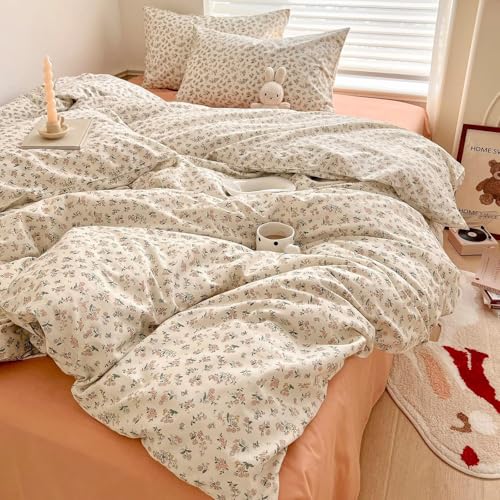 Pink Floral Comforter Set Queen Vintage Flower Botanical Comforter Queen Fluffy Soft Cozy Aesthetic Floral Bedding Set Lightweight French Style Cute Flower Comforter Set for All Seasons