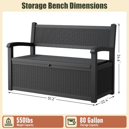 80 Gallon Outdoor Storage Bench
