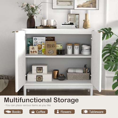 Fluted Buffet Cabinet with Storage