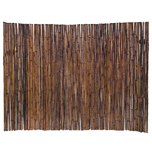Caramel Brown Bamboo Fencing Panel Roll (48 Sq Ft)