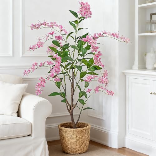 Artificial Jasmine Tree 5ft Beige Flower Pot Fake Trees