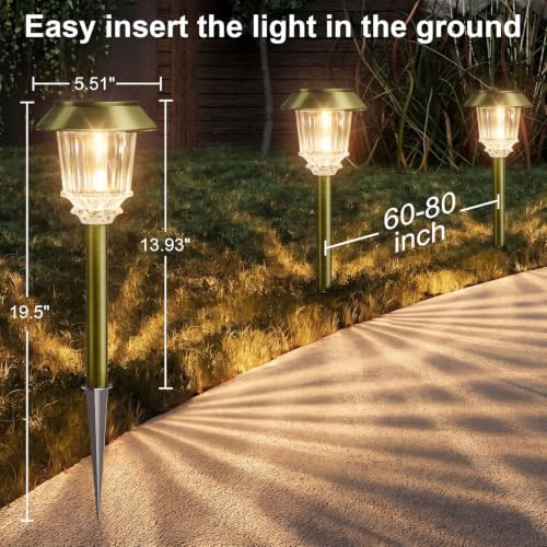 Solar Pathway Lights Outdoor (4 Count)