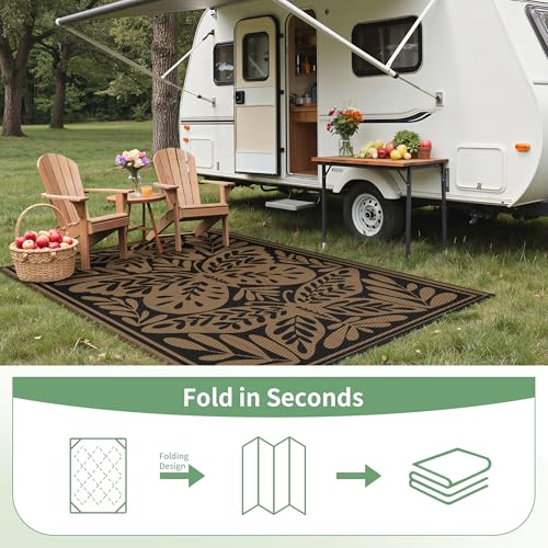 Outdoor Rug 6'x9' Waterproof Plastic Rugs for Patio (54 Sq Ft)