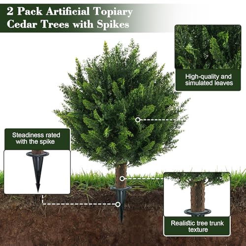 4 Pack UV Resistant Fake Bushes (4 Count)