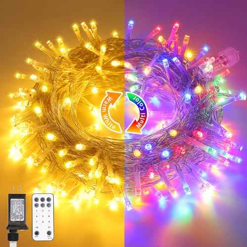 200 LED Warm White & Multicolor Color Changing String Lights (66 Foot)