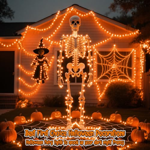 Halloween Orange Fairy Lights Battery Operate (6 Count)