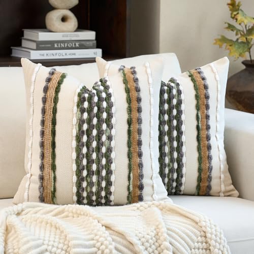 Boho Pillow Covers 18x18 Inch Set of 2 (2 Count)