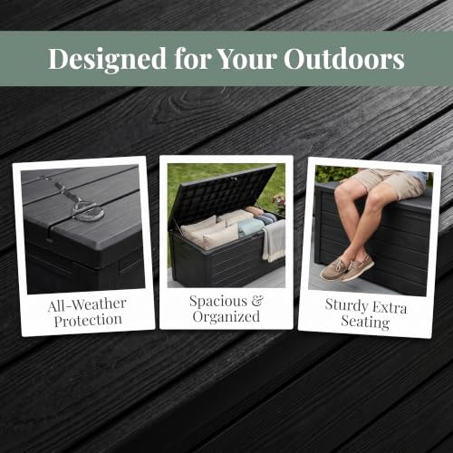 32 Gallon Waterproof Resin Storage Deck Box
