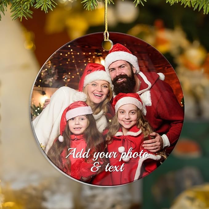 Personalized Photo Round Acrylic Ornament
